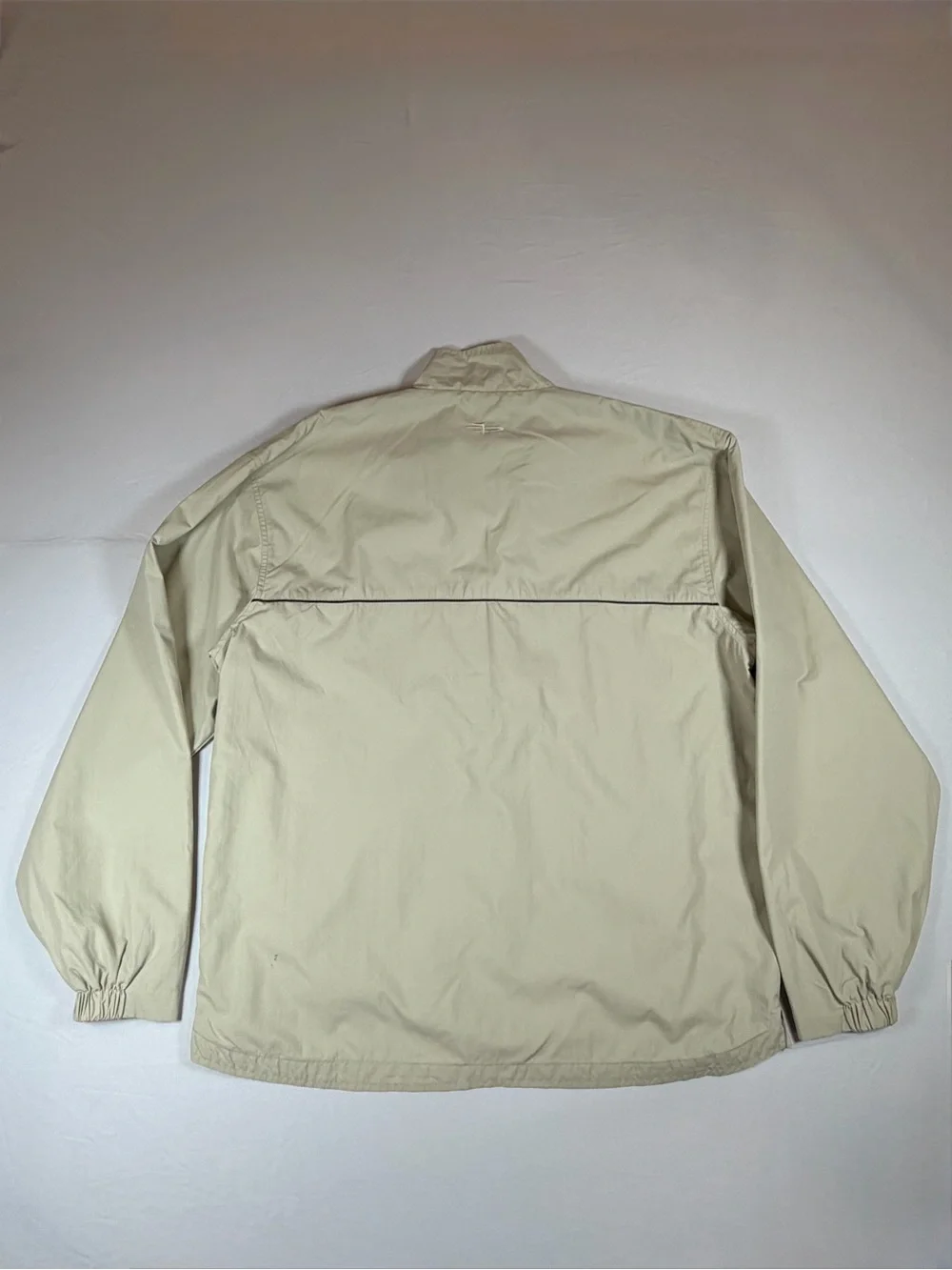 Page & Tuttle Men's Cream Lightweight Windbreaker Jacket Medium
